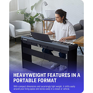 Donner DEP 20 Portable Keyboard Piano 88 Key Fully Weighted with Stand